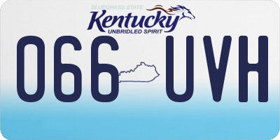 KY license plate 066UVH