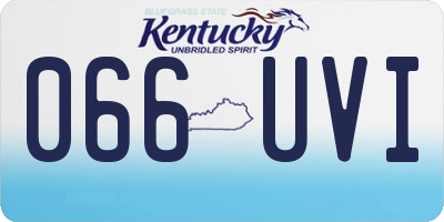 KY license plate 066UVI