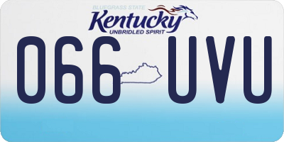 KY license plate 066UVU