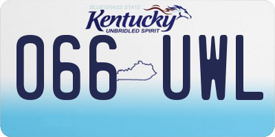 KY license plate 066UWL