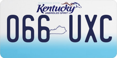 KY license plate 066UXC