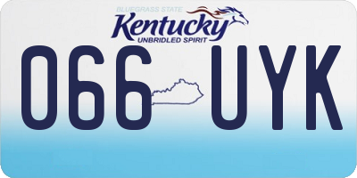 KY license plate 066UYK