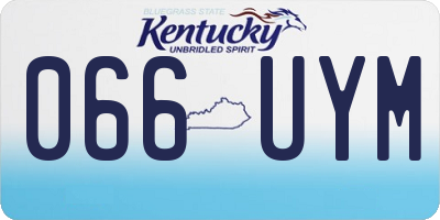 KY license plate 066UYM