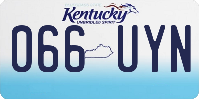 KY license plate 066UYN