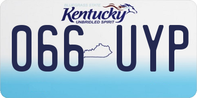 KY license plate 066UYP