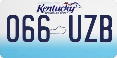 KY license plate 066UZB