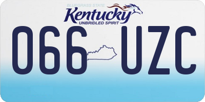 KY license plate 066UZC