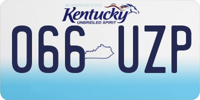 KY license plate 066UZP