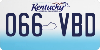 KY license plate 066VBD