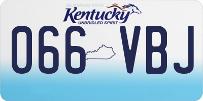 KY license plate 066VBJ