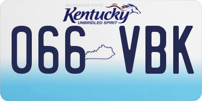 KY license plate 066VBK