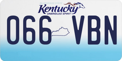 KY license plate 066VBN