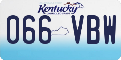 KY license plate 066VBW