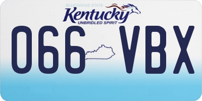 KY license plate 066VBX