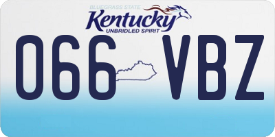 KY license plate 066VBZ