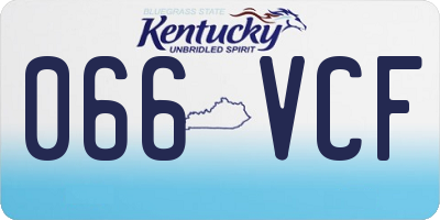 KY license plate 066VCF