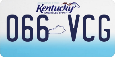 KY license plate 066VCG