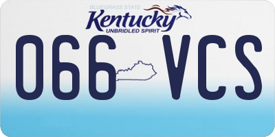 KY license plate 066VCS