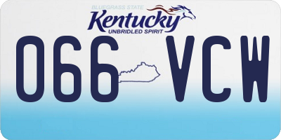 KY license plate 066VCW