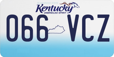 KY license plate 066VCZ