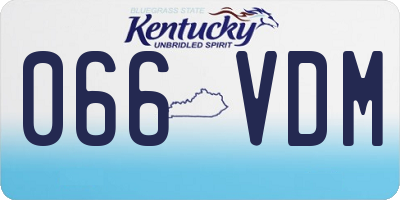 KY license plate 066VDM