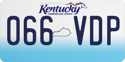 KY license plate 066VDP