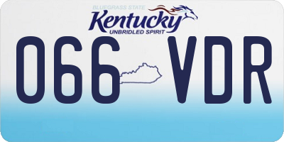 KY license plate 066VDR