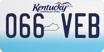 KY license plate 066VEB