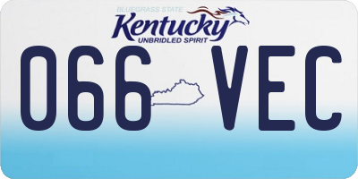 KY license plate 066VEC