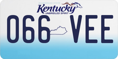 KY license plate 066VEE