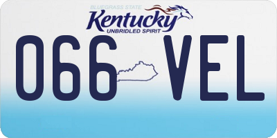 KY license plate 066VEL