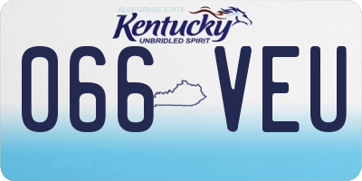 KY license plate 066VEU