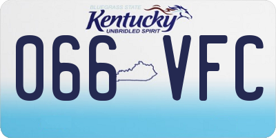 KY license plate 066VFC