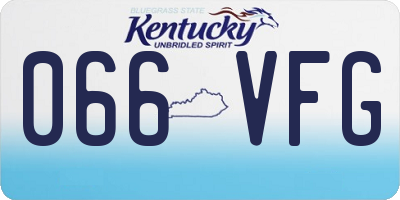KY license plate 066VFG