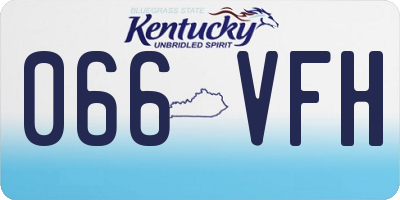 KY license plate 066VFH