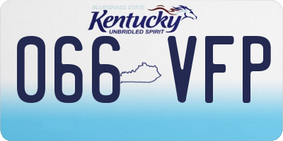 KY license plate 066VFP