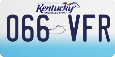 KY license plate 066VFR