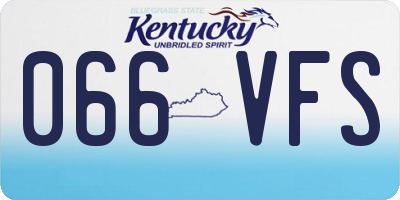 KY license plate 066VFS
