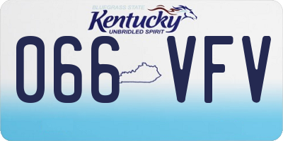 KY license plate 066VFV