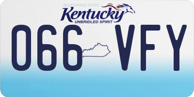 KY license plate 066VFY