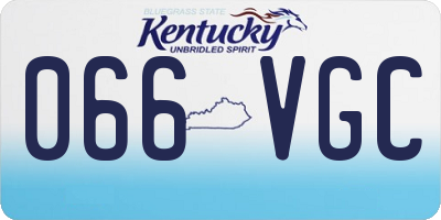 KY license plate 066VGC