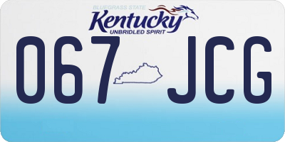 KY license plate 067JCG