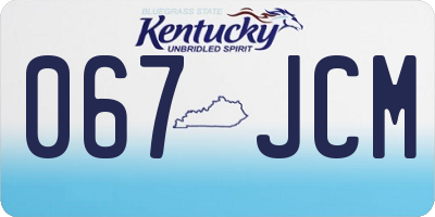 KY license plate 067JCM