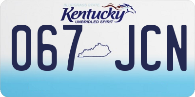 KY license plate 067JCN