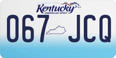 KY license plate 067JCQ