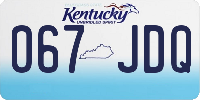 KY license plate 067JDQ