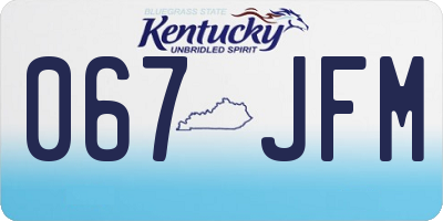 KY license plate 067JFM