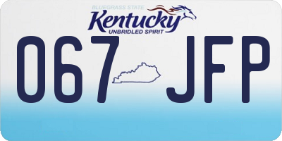 KY license plate 067JFP