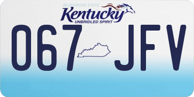 KY license plate 067JFV