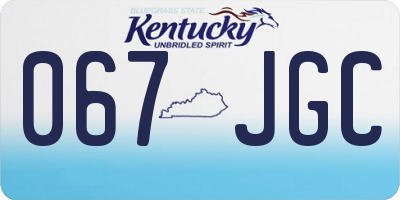 KY license plate 067JGC